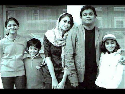 A.R. Rahman with Wife and children