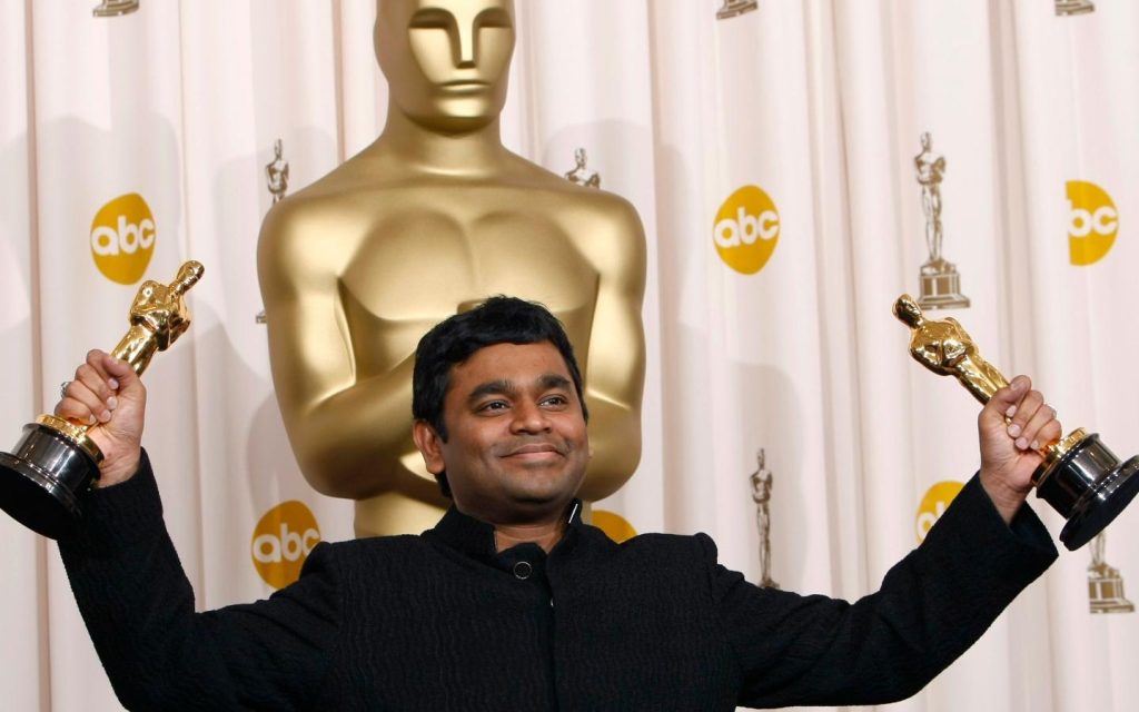 A.R. Rahman receiving Oscars