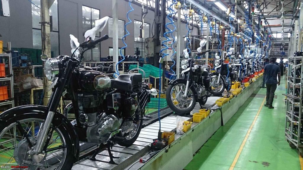 Bikes manufactured at Royal Enfield plant